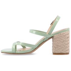 Step into summer elegance with the Olivina sandal from Journee Collection, featuring a chic espadrille heel for a trendy touch. Crafted with faux leather, these sandals showcase an open toe and an ankle strap with a buckle closure, adding both style and security to your ensemble. The 3- inch block heel, complemented by the 4 mm Tru Comfort Foam™ footbed and man-made outer sole, ensures a fashionable and comfortable stride for any warm-weather occasion. Summer Elegance, Open Toed Heels, Block Heel Sandals, Open Toe Shoes, Buckle Shoes, Famous Footwear, Round Toe Heels, Women Men Shoes, Journee Collection