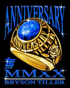 an image of a ring with the words anniversary on it