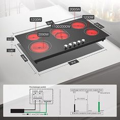 the diagram shows how to use an electric stove top