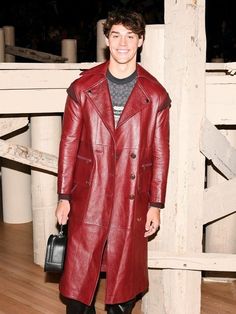 Anthony Keyvan, Leather Jacket Hoodie, Red Leather Coat, Xo Kitty, Fitted Biker Jacket, Black Leather Jacket Men, Cotton Jackets Women, Noah Beck, Celebrities Leather Jacket