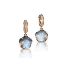 Pasquale Bruni Jewelry - Petit Joli 18K Rose Gold Lunaire Night Blue Moonstone & Diamond Drop Hoop Earrings | Manfredi Jewels Nature And Women, Space And Earth, Pasquale Bruni, Earth Colors, Blue Onyx, Free Soul, White Moonstone, Blue Moonstone, Night Blue