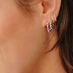 If you haven't added a pair of diamond hoop earrings to your collection, the Ava Bea Interval Hoops could be your perfect pair. Each diamond station features a ring of faceted 14k gold to enhance the shape of the diamond and add extra sparkle. These classic gold diamond hoops have the perfect balance of bright sparkle from the diamonds and warmth and shine from the 14 karat recycled gold. They are also a great size to wear every day and look chic worn alone as well as styled with other pieces fr Dana Rebecca Designs, Kids Bracelets, Buddha Pendant, Bridal Engagement Rings, Climber Earrings, Solitaire Studs, Diamond Education, Diamond Hoop Earrings, Classic Gold