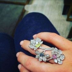 "𝐃𝐞𝐬𝐜𝐫𝐢𝐩𝐭𝐢𝐨𝐧 : *Floral Inspire Cocktail Ring, Multi Stone Bypass Floral Ring, Long Finger Ring, Unique Party Wear Ring, CZ Diamond Wedding Bridal Ring. ❖ 𝐃𝐢𝐚𝐦𝐨𝐧𝐝 𝐃𝐞𝐭𝐚𝐢𝐥𝐬 *Color : Multi Color *Clarity : VVS *Cut : Excellent *Stone Shape : Emerald, Round, Princess, Pear, Oval Cut *Stone Size : 1.20, 1.30, 1.50, 1.60, 1.70, 1.80, 1.90, 2.00, 2.10, 2.20, 2.70, 4.50, 5.5*3.5, 6*4, 6*5, 6.5*4.5 MM *Type : Cubic Zirconia (CZ) *We have all types of fancy & color Gemstone. For more queries please contact us immediately. ❖ 𝐑𝐢𝐧𝐠 𝐃𝐞𝐭𝐚𝐢𝐥𝐬 *Metal Purity : Solid Gold (10K, 14K, 18K); 925 Sterling Silver *Stamp : Yes (As per metal purity) *SKU : SR4558 *Making Process : Handmade > Crafted by our experienced craftsman. ❖ 𝐂𝐮𝐬𝐭𝐨𝐦𝐢𝐳𝐚𝐭𝐢𝐨𝐧 *Buyer can Request chan Engagement Ring Wraps, Victorian Wedding Ring, David Morris, Bezel Set Ring, Floral Jewelry, Floral Ring, Pandora Rings, Diamond Cocktail Rings, Everyday Rings