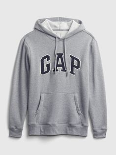 Soft knit.  This hoodie is made with 9% recycled polyester.   Less waste in the world.  More great clothes for you.  Long sleeves.  Hooded neckline with drawcords.  Front kanga pockets.  Gap logo applique at front. Gap Crewneck Outfit, Grey Hoodie Outfit Men, Gap Hoodie Outfit, Grey Gap Hoodie, Boys Clothes Teenagers, Gap Crewneck, Reference Clothes, Future Man, Hoodie Gap