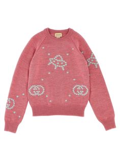 Wool sweater with all over 'Ok'' embroidery, crewneck, and long cuffed sleeves. Composition: 100% wool Embroidery Crewneck, Barbour Steve Mcqueen, Embroidery Sweater, Guccio Gucci, Kenzo Kids, Stella Mccartney Kids, Cuff Sleeves, Wool Sweater, Italian Fashion