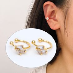 ★ High quality real gold plated brass earring clips, color not easily tarnish, lead nickel free ★ Size: 13x12mm approx. Quantity: 10pcs=5 pairs Color: gold  Material: gold plated brass  See the last picture, we have rubber covers that match this earring and comfort ears: https://www.etsy.com/listing/691605326/20pcs-rubber-covers-for-clip-on-earrings ❤ More gold plated brass items here: ❤ https://www.etsy.com/shop/Nbeads?search_query=GB ❤ More metal findings(brass, silver, alloy etc.) here: ❤ https://www.etsy.com/shop/Nbeads?section_id=6656259 Adjustable Gold Clip-on Cartilage Earrings, Adjustable Gold Clip-on Ear Cuff, Trendy Adjustable Gold Cartilage Earrings, Earring Clips, Pave Ear Cuff, Brass Items, Brass Earring, Brass Earrings, Gold Material