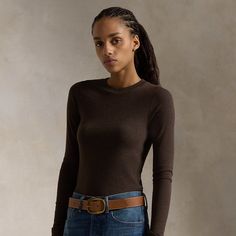 Find RALPH LAUREN Ribbed Crewneck Long-sleeve Tee on Editorialist. Designed for a slim fit this long-sleeve tee merges the texture of allover ribbing with a classic crew neckline. Crew Neckline, Long Sleeve Tees, Cute Outfits, Ralph Lauren, Slim Fit, Womens Tops, Crew Neck, Texture, Long Sleeve