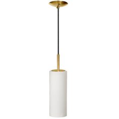 a white and gold lamp hanging from a ceiling