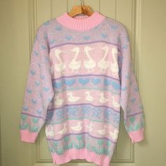 Kawaii Vintage, Knit Sweaters, High Fashion, Girl Fashion, Knitting