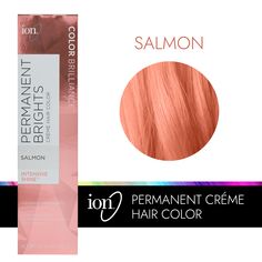 Permanent Brights Creme Hair Color Salmon Ion Permanent Brights Creme Hair Color Salmon | Pink | 2.05 FL oz. | Sally Beauty Salmon Hair, Pink Peach Hair, Ion Hair Colors, Apricot Hair, Boxed Hair Color, Rose Blonde Hair, Bright Pink Hair, Peach Hair, Hair Color Formulas