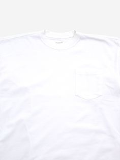 Elevate your basics with this Goodhood Worldwide crisp white long sleeve sleeve crewneck t-shirt, featuring a single breast pocket. 100% Cotton Garment Dyed 300 GSM Long Sleeve Crewneck *Model is 6'2" and wears a size Large *Womens Model is 5'10" and wears a size Small Comfortable White Long Sleeve T-shirt, White Long Sleeve Relaxed Fit T-shirt, White Soft-washed Long Sleeve T-shirt, Unisex White Long Sleeve T-shirt, White Soft-washed Unisex T-shirt, Porter Yoshida, America And Canada, Basic Long Sleeve, Pocket Tshirt