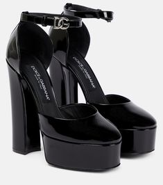 Patent leather platform pumps in black - Dolce Gabbana | Mytheresa Shoes Dolce Gabbana, Dr Shoes, Dolce Gabbana Shoes, Fancy Shoes, Mode Kpop, Aesthetic Shoes, Mode Inspo, Pretty Shoes, Dream Shoes