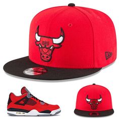 Chicago Bulls Snapback Hat, Jordan 1 Black, All Nike Shoes, Jordan Retro 1, Nba Logo, Nba Chicago Bulls, Retro 1, Jordan 4 Retro, Air Jordan 4