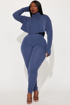 Available In Navy And Olive. Jumpsuit Set Long Sleeve Turtle Neck Detachable Top Legging Stretch 78% Polyester 19% Rayon 3% Spandex Imported | Thinking It Over 2 Piece Jumpsuit Set in Navy Blue size Small by Fashion Nova 2 Piece Jumpsuit, Olive Jumpsuit, Navy Fashion, Jean Top, Jeans Jumpsuit, Matching Dresses, Tops For Leggings, 2 Piece, Fashion Nova