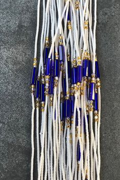 White Waist Beads, Suit Crop Top, Prairie Design, Beads Ideas, Beaded Jewelry Necklaces, Gold Tie, Ultra Feminine