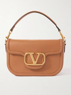 VALENTINO GARAVANI Locò textured-leather shoulder bag | NET-A-PORTER Net A Porter, Valentino Garavani, Women Collection, Leather Shoulder Bag, Porter, Shoulder Bag, Texture, Leather