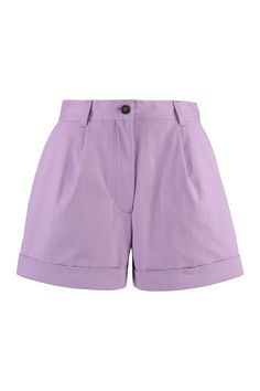 Two side pocketstwo back flat pocketsroll-up ankle cuffs100% cottonComposition: 100% % Cotton Purple Shorts With Pockets, Purple Shorts, Mini Shorts, Jeans Jumpsuit, Yoga Wear, French Fashion, Skirt Suit, Fashion Labels, Dress Codes