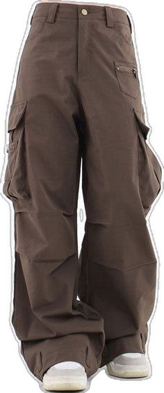 Brown Full Length Cargo Pants, Full Length Brown Cargo Bottoms, Brown Full Length Cargo Bottoms, Brown Full-length Cargo Bottoms, Brown Cargo Style Full Length Bottoms, Brown Baggy Cargo Pants For Fall, Brown Full-length Parachute Pants For Streetwear, Brown Full Length Utility Bottoms, Brown Full-length Utility Bottoms