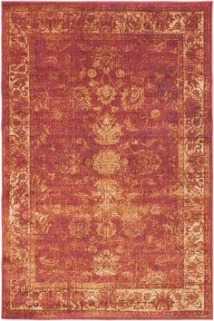 an orange and red area rug