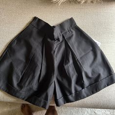 Custom Shorts, Bought Them From London Online And Didn’t Understand Their Sizing. Too Small For Me. Very Cute And Tailored High Waisted(14”Across),Length(191/2”Topbottom),Pockets(21”Across-Pocket -Pocket Fitted High Waist Shorts With Pockets, Solid High Rise Bottoms For Day Out, Chic High Waist Solid Color Shorts, Chic Solid Color High Waist Shorts, Chic Solid Color High-waisted Shorts, Chic Solid Color Short Length Bottoms, Trendy Solid Color Bottoms With Short Inseam, Spring Bottoms With Built-in Shorts For Going Out, High Waist Bottoms With Pockets For Going Out