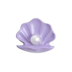 a purple shell with a pearl in it