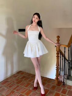 Get trendy with [Mummy Cat] Ballerina Moment Mini Dress -  available at Peiliee Shop. Grab yours for $58 today! Summer Moments, Gothic Princess, Ballerina Style, Corset Lingerie, Crop Top Sweater, Vintage Branding, Daily Dress, American Express, Lovely Dresses