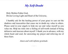 Uplifting Prayers, Sonia Choquette, My Self, Mother And Father, Healing Powers, Break Free, Negative Thoughts, Help Me, It Cast