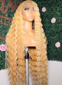 613 Crimped Hair, Crimps Hairstyles For Black Women Blonde, Blonde Wig With Crimps, Wigs Ideas, Glamour Hair