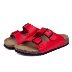 Salome Synthetic Slippers With Round Toe And Buckle Closure, Comfortable Footbed Sandals With Buckle Closure For Outdoor, Outdoor Synthetic Footbed Sandals With Buckle Closure, Outdoor Footbed Sandals With Buckle Closure, Outdoor Slip-on Footbed Sandals With Buckle Closure, Outdoor Footbed Slip-on Sandals With Buckle Closure, Red Round Toe Sandals For Outdoor, Outdoor Open Toe Footbed Sandals With Buckle, Outdoor Open Toe Footbed Sandals With Buckle Closure