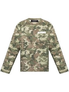 green/multicolour cotton camouflage pattern crew neck long sleeves logo print at the chest logo print to the rear straight hem Fall Long Sleeve Sweatshirt With Logo Patch, Fall Crew Neck Top With Logo Patch, Winter Long Sleeve Sweatshirt With Logo Patch, Fall Sweater With Logo Patch, Fall Long Sleeve Sweater With Logo Patch, Winter Long Sleeve Tops With Logo Patch, Camouflage Long Sleeve Sweatshirt For Streetwear, Military Long Sleeve Sweatshirt For Streetwear, Military Style Long Sleeve Sweatshirt For Streetwear