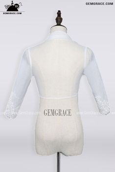 10% off now|Free shipping world-wide. Organza 3/4 Sleeve Wedding Jacket Wedding Jacket For Wedding Dress at GemGrace. Click to learn our pro custom-made service for wedding dress, formal dress. View #Accessories for more ideas. Elegant Long Sleeve Dress For Mother Of The Bride, Fitted Mother Of The Bride Dress With 3/4 Sleeves, White Long Sleeve Mother Of The Bride Dress, Elegant White Mother Of The Bride Dress For Ceremony, White Long Sleeve Dress For Mother Of The Bride, Long Sleeve Shrug For Spring Weddings, Formal White Long Sleeve Mother Of The Bride Dress, Elegant White Shrug For Formal Occasions, Elegant White Formal Shrug