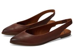 ZODIAC Helene-Slingback - Women's Shoes : Cognac : Complete your look in the chic and comfy fashion of the ZODIAC Helene-Slingback flats. Man-made upper, lining, and insole. Slip-on style. Sling-back flats. Round toe silhouette. Man-made outsole. Imported. Measurements: Weight: 6 oz Product measurements were taken using size 9, width M. Please note that measurements may vary by size. Casual Pointed Toe Slingback Sandals, Brown Slip-on Slingback Pumps For Spring, Casual Brown Closed Toe Slingback Pumps, Casual Leather Slingback Flats, Casual Brown Slingback Pumps With Pointed Toe, Casual Brown Pointed Toe Slingback Pumps, Casual Slingback Pumps With Leather Sole, Casual Slingback Slip-on Pumps For Work, Casual Brown Slingback Pumps For Spring