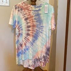 American Eagle Soft & Sexy Tie Dye Tee Nwt Excellent Condition Oversized Super Soft Tee Tunic Length Tie Dye Blue, Turquoise, Pink, Peach, And White. Spring Tie Dye T-shirt For Loungewear, Purple T-shirt For Summer Loungewear, Summer Purple T-shirt For Loungewear, Trendy Stretch Tie Dye Tops, Trendy Tie Dye Loungewear Top, Trendy Tie Dye Top For Loungewear, Tie Dye Tops For Spring Loungewear, Spring Tie Dye Tops For Loungewear, Spring Tie-dye Tops For Loungewear