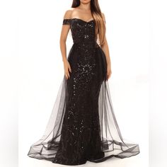 New Beautiful Impeccable Taste Sequin Maxi Dress - Black - 2x Black Sequin Gown, Maxi Dress Sleeveless, Free Dresses, Sequin Maxi Dress, Sequin Maxi, Sequin Gown, Black And Purple, Satin Maxi, Satin Maxi Dress