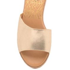 The Perfect Simple Metallic Gold Slide Sandals. Brand New In Box. Brand Is Qupid. Gold Slides, Urban Outfitters Shoes, Metallic Gold, Flat Sandals, Slide Sandals, Gold Metal, Urban Outfitters, Sandals, Brand New