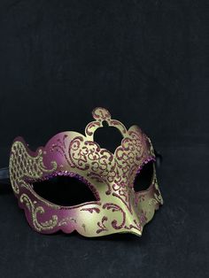 Size: one size Traditional and original papier-mache Venetian mask, handmade and decorated with acrylic color,pearl,glitter,stuggles and swarovski on the eyes. The mask has double paper mache. All our masks are handmade papier-machè masks made in Venice. Our decorators use techniques typical of the Venetian tradition such as stucco, acrylics, gold and silver-leaf, macramè, passementerie, pearls and crequelè to give you a wide range of masks. The mask could be slightly different because are all h Hand Painted Masks For Masquerade Carnival, Hand Painted Masks For Carnival Masquerade, Venetian Masks For Mardi Gras, Venetian Masks For Mardi Gras Gift, Mardi Gras Eye Mask Gift, Multicolor Venetian Masks For Party, Venetian Multicolor Party Masks, Multicolor Venetian Party Masks, Handmade Masquerade Mask For Mardi Gras