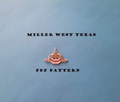 a piece of bead art with the words miller west texas on it