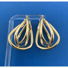 * Retro 14k Yellow Gold Modernist Tubular Statement Pear Bell Dangle Drop Earrings * Length: 1-5/8" * Width: 1-1/16" * Weight: 8.6 G * Marked: 14k * Nei * Condition: As Pictured. * G2962 5% Restocking Fee Fine Jewellery Earrings, Ear Jewelry, Gold Yellow, Jewelry Earrings Dangle, Pear, Etsy Earrings, Jewelry Watches, Dangle Drop Earrings, Dangle Earrings