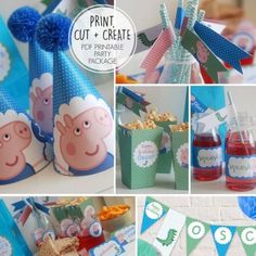 pep the pig birthday party printables and decorations