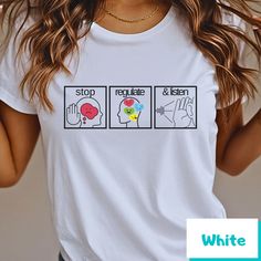 This is the perfect back-to-school shirt for a special education teacher, para, behavior specialist or autism teacher. This is such a comfy, soft Tee with a loose fit, perfectly long enough to wear with your favorite leggings. Check out more Special Education shirts here.... https://www.etsy.com/shop/NotaTypicalTeacher?ref=simple-shop-header-name&listing_id=1210561520§ion_id=37649440 SHIRT DETAILS I use Bella+ Canvas t-shirts. UNISEX sizing they are meant to have a loose fit. Please refer to our Behavioral Therapist, School Therapist, Behavior Specialist, Education Shirts, Favorite Leggings, Sped Teacher, Special Education Teacher, Simple Shirts, Coping Skills