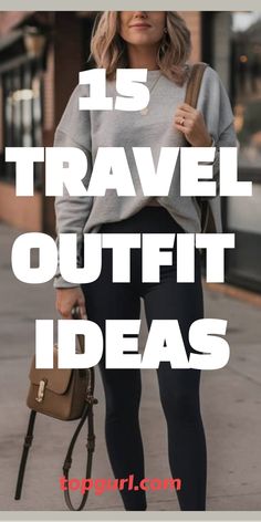 Hit the airport runway in style with our guide to chic and comfortable travel outfits that promise to make every journey unforgettable. Casual Outfits For San Francisco, Fun Travel Outfits, Black Jeans Airport Outfit, Vacation Outfits Cool Weather, Travel Cute Outfit, Jean Travel Outfits, Black Leggings Travel Outfit, Travel Street Style, Gray Airport Outfit