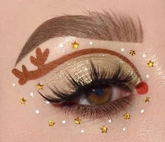 Reindeer Makeup, Halloweenský Makeup, Christmas Makeup Look, Holiday Makeup Looks