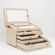 three drawers are stacked on top of each other