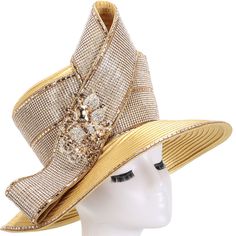 Giovanna HR22140 1 piece Brim Hat Colors: Black, Gold, Purple, Red, White Sizes: One Size Fitted High Crown Hat For Fall, Wide Brim Winter Party Hat, Evening Costume Hats With Flat Brim, Fitted Gold Hat With Flat Brim, Elegant High Crown Fedora For Winter, Gold Wide Brim Costume Hat For Parties, Flat Brim Costume Hats For Evening, Winter Party Top Hat With Flat Brim, High Crown Hats For Winter Party