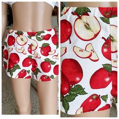 Summer shorts S apple print shorts cotton short Boot shorts Vintage beach shorts womens shorts  Multicolor shorts sun shorts  Ready to ship. waist: ( 56-66 cm )22-26" HIP ( 90 cm ) 35.4" length: ( 25 cm ) 10" TAG Size:  S NOTE The color on the pictures may vary due to monitor settings and light reflections.   We appreciate your patience. Thank you so much for looking at my works! Please do not hesitate to contact with me for any questions. See you. Trendy Short Leg Pajama Shorts For Summer, Cute Cotton Shorts For Summer, Cute Cotton Summer Shorts, Stretch Summer Pajama Shorts, Beach Stretch Cotton Jean Shorts, Beach Cotton Jean Shorts With Short Legs, Cotton Jean Shorts For Beach With Short Legs, Cotton Jean Shorts For The Beach, Summer Beach Jean Shorts