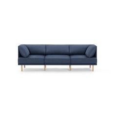 A classic sofa configuration of our Range Collection with three comfy seats. It's an approachable, conventional layout ��exactly what you expect from a couch, but with all the room to grow and adapt you expect from Burrow. Range is our vision for a plush, comfortable seating system that's perfect for everything from streaming marathons to afternoon napping, balanced with a bold, contemporary design statement with a low profile and clean, sophisticated lines. And thanks to the universal modular s Modular Couch, Sofas For Small Spaces, 3 Piece Sofa, Coastal Living Rooms, Coastal Living Room, Classic Sofa, Design Statement, Living Room Furniture Sofas, Home Room Design