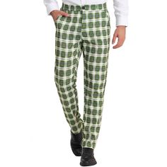 These plaid pants are fitted with a colorful check pattern for an elegant and stylish look. Plaid pattern pants can be worn with a t-shirt, dress shirt, sweater, blazer, or trench coat for an elegant and stylish look. These plaid pants are suitable for a variety of occasions such as business, meetings, parties, weddings, offices, daily leisure, etc. Tailored Casual Plaid Pants, Business Casual Plaid Cotton Pants, Business Casual Plaid Cotton Bottoms, Fitted Plaid Cotton Pants, Cotton Plaid Pants For Workwear, Plaid Cotton Pants For Work, Plaid Cotton Bottoms For Business Casual, Fitted Plaid Cotton Bottoms, Fitted Green Cotton Dress Pants