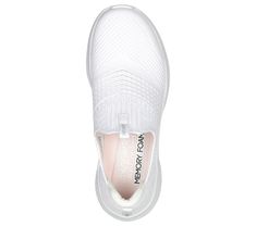 Step in flexible comfort and athletic style with Skechers Ultra Flex 3.0 - Classy Charm. This Stretch Fit slip-on features an engineered knit upper with a Skechers Air-Cooled Memory Foam insole. | Skechers Women's Ultra Flex 3.0 - Classy Charm Sneaker White Cushioned Slip-ons For Sports, Sporty Slip-ons With Cushioned Footbed For Sports, White Slip-ons With Cushioned Footbed For Sports, White Synthetic Slip-ons For Sports, Sporty White Slip-ons For Sports, White Slip-on Sneakers For Light Exercise, Sporty Slip-resistant Slip-ons, White Synthetic Slip-on Sneakers With Arch Support, White Slip-on Sneakers With Arch Support