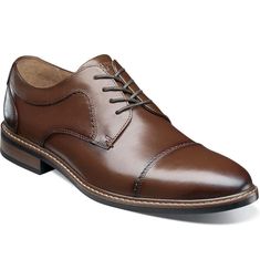 Fine stitching details this cap toe derby that captures classic elegance and style..Cap toe.Lace-up style.Welt stitching.Leather upper, rubber sole.Imported.Item #6332750 Classic Fitted Oxford Lace-up Shoes, Fitted Cap Toe Oxfords For Derby, Cap Toe Oxfords For Derby, Fitted Snip Toe Oxfords For Business Casual, Classic Fitted Plain Toe Lace-up Shoes, Classic Plain Toe Lace-up Shoes, Classic Fitted Lace-up Shoes With Plain Toe, Fitted Oxford Derby Shoes With Almond Toe, Fitted Almond Toe Derby Oxford Shoes