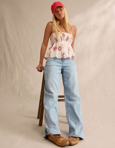 AE Dreamy Drape Stretch Super High-Waisted Baggy Wide-Leg Jean American Eagle Wide Leg Jeans, Wide Legged Jeans Outfit, Pregnancy Jeans, American Eagle Jeans Women, Wide Leg Jeans Outfit, Wide Legged Jeans, White Jeans Men, Athletic Fit Jeans, High Rise Wide Leg Jeans